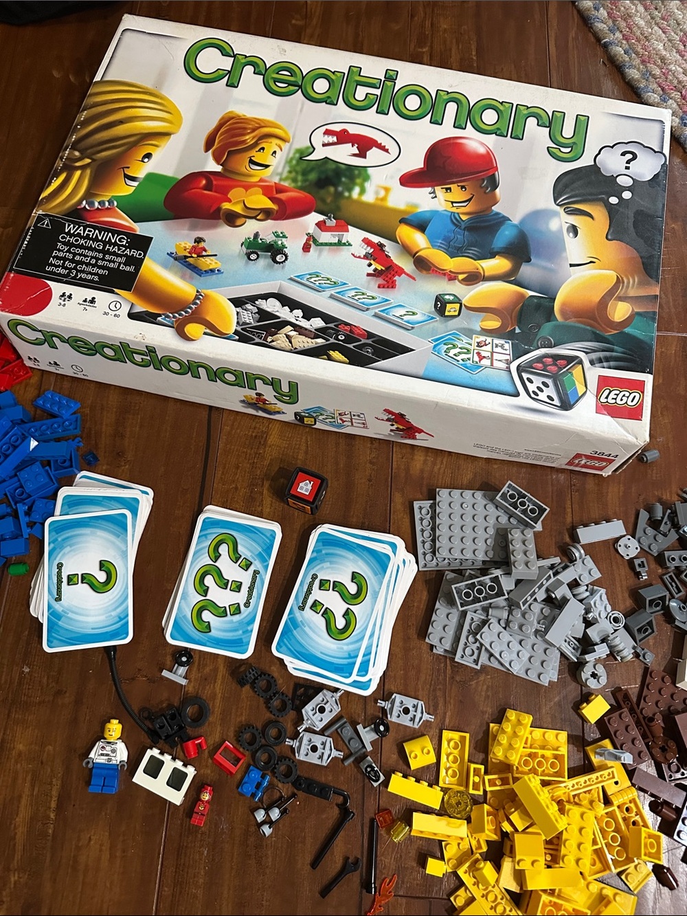 LEGO Creationary 3844 Retired Game Box Cards Dice 2009